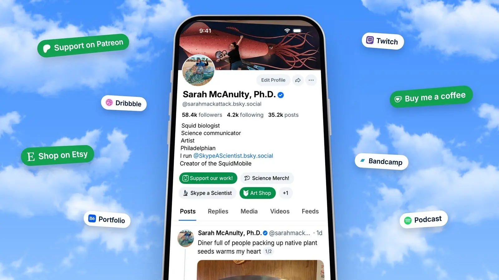 Bluesky ajunge nativ pe iPad și permite link-uri externe